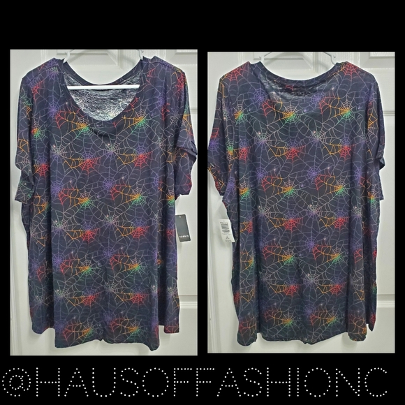 Torrid Rainbow Spider Web Vintage Tee! NWT! - Picture 3 of 4